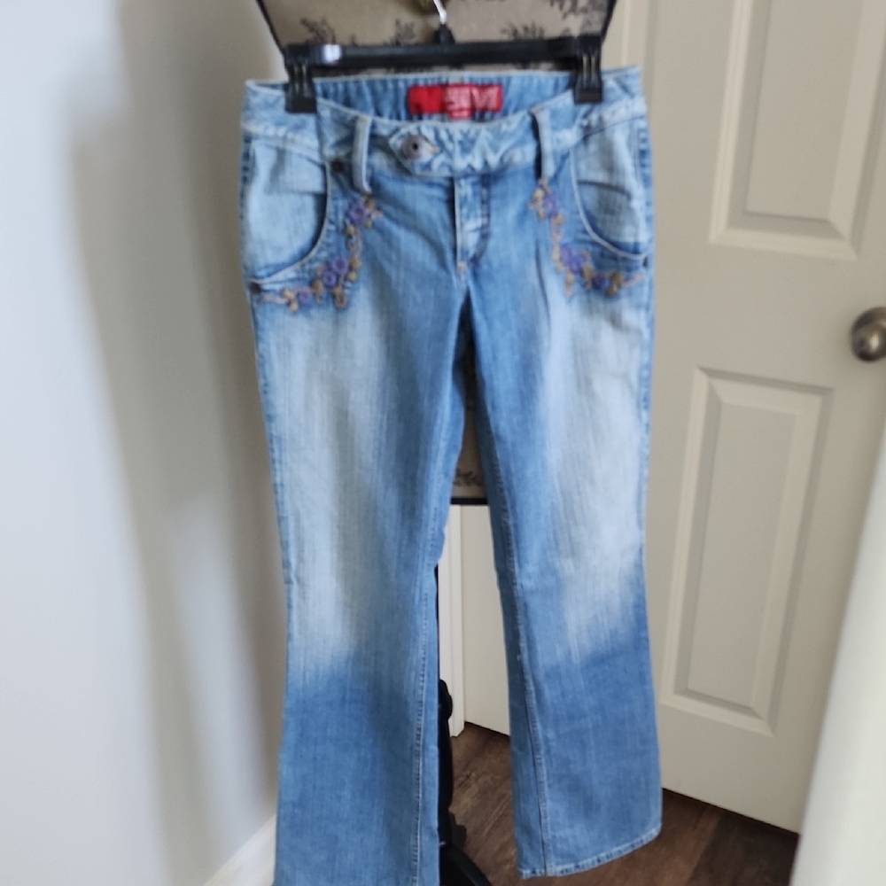 Guess Women's Blue Embroidered Jeans